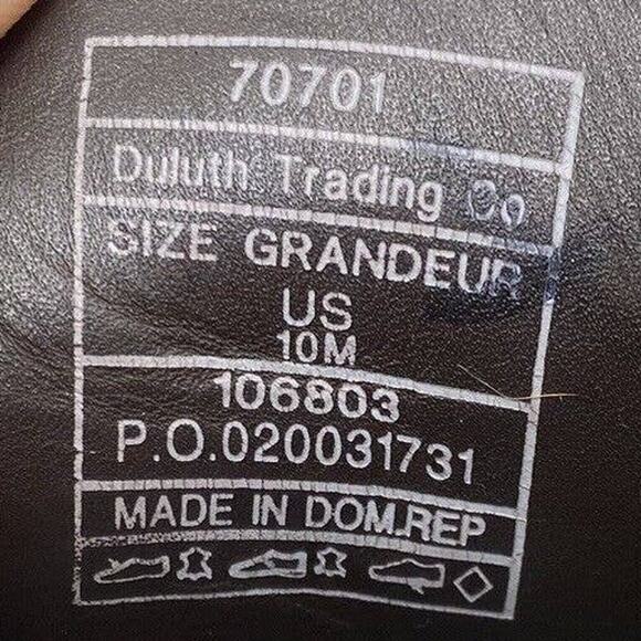 Duluth Trading Boots Mens 10M Work Ankle Chuckka Brown Leather Canvas Lace Up main image 11